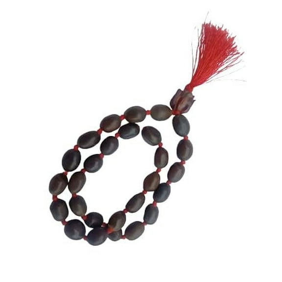 Kamal gatta knoted jap mala 27 1 Red sandalwood lotus flower By Indian Collectible