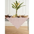 thumbnail image 2 of Solino Home Pink Cotton Linen Tablecloth 52 x 52 Inch - Dru Machine Washable Square Table Throw for Mothers Day, Spring, Easter, 2 of 4