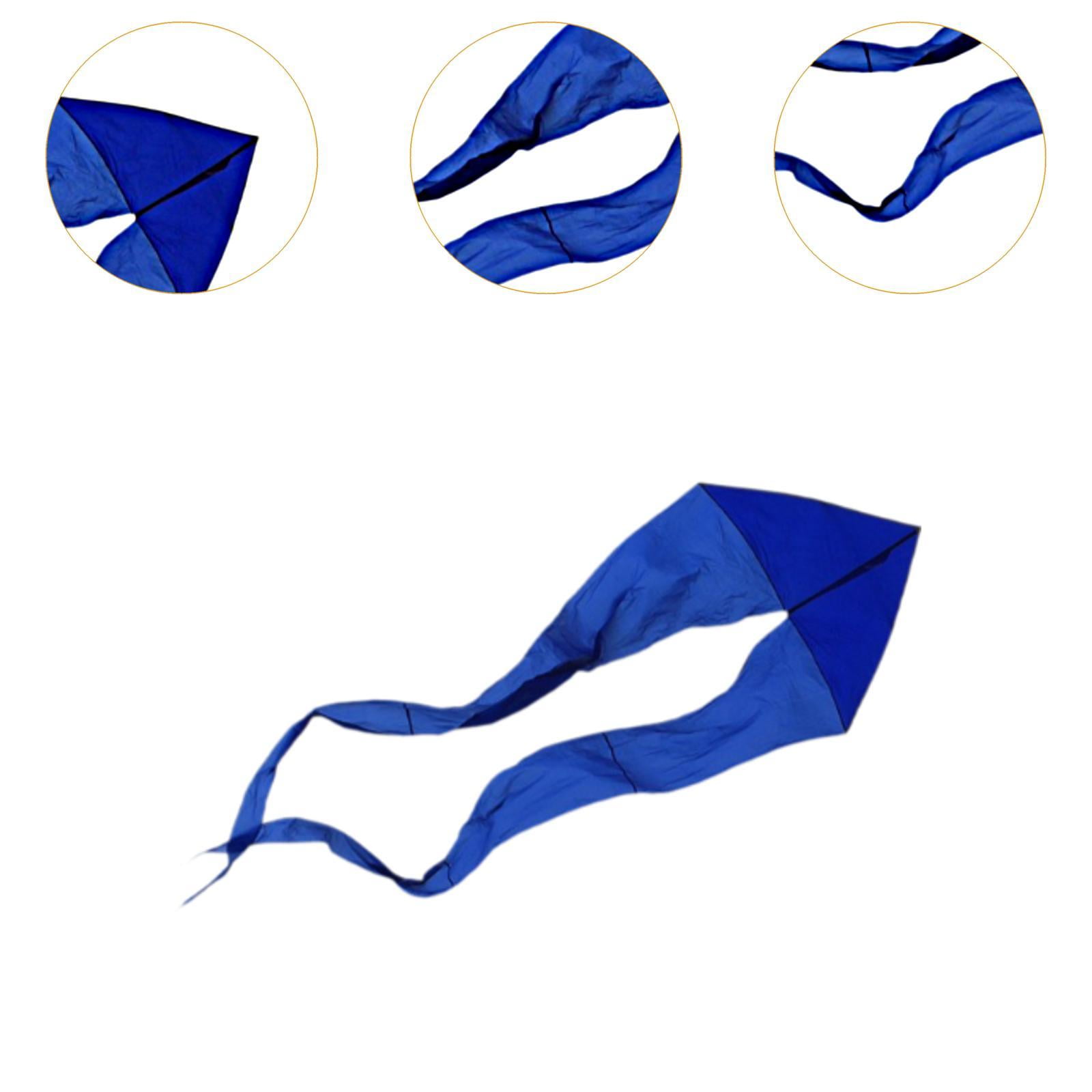harayaa Kids Delta Kite Flying Toy Easy to Handle Portable with Long Tail Ghost Kite for Blue