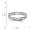 thumbnail image 2 of 950 White Platinum Ring Band Polished Channel Set Size 7 Diamond Eternity , Size 5, 2 of 2