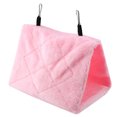 thumbnail image 2 of Hamaca de felpa suave, jaula colgante, tienda para pájaros, loros, cama cálida de invierno, juguete para mascotas (rosa M), 2 of 5