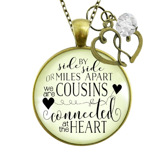 Cousin Gutsy Goodness Bronze Metal Necklace Side by Side Adult Female Jewelry