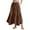 Brown, variant on RUTAYY Women A-Line Flowy Skirt For Party Daily And Date Versatile All Season Wear Solid Color Smocked Boho Pleated Skirts