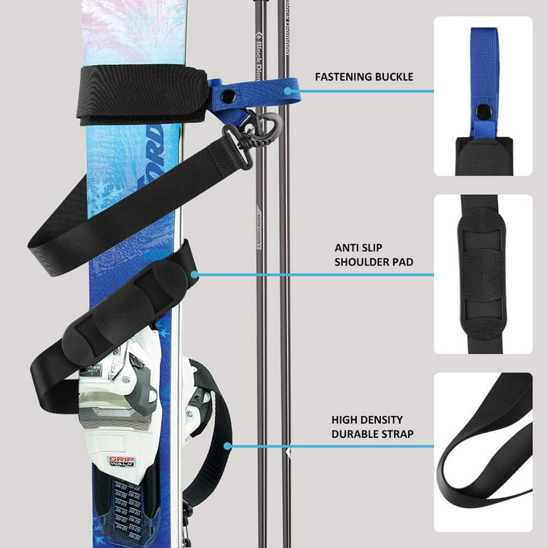 FGY Ski Straps Set Adjustable Ski and Boot Carrier Straps for Easy