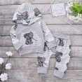 thumbnail image 6 of LAPAKIDS Newborn Infant Baby Boy Hooded Sweatshirt Tops Pants Clothes Outfits 2PCS Set 0-3 Months, 6 of 7