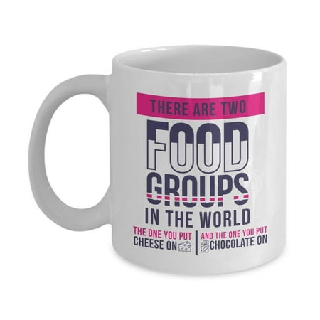 There Are Two Food Groups In The World Funny Ketogenic Diet Plan Quotes Coffee & Tea Gift Mug, Stuff, Products, Supplies, Items And Gifts For A Chocolate Lover Keto Dieter & Dieting Cheese