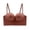 Coffee, variant on Womens Corset Bra Molded Padded Cups Adjustable Straps Wireless Support Bralette Solid Color Straight Low Back Longline Push Up Bustier Bras for Party Coffee 38