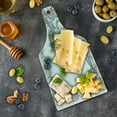 thumbnail image 5 of Mermaid Cutting Board, Mermaid in Seashells Starfish Coral Reef Frame Culture Myth Art, Decorative Tempered Glass Cutting and Serving Board, Wine Bottle Shape, Grey White, by Ambesonne, 5 of 5