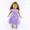 Purple, variant on AlevRam 18″Doll Sleeveless Party Dress – Elegant Lace Gown with Rose Flower Waistband – Fits Most 18” Dolls