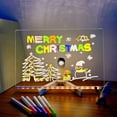 thumbnail image 1 of MesaSe LED Note Board with Colors Pen Stand Portable Glow Memo Board Acrylic Erase Message Note for Office Home School (A), 1 of 10