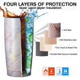 thumbnail image 7 of 20oz Tumbler with Lid and Straw Stainless Pink & Gold Marble Steel Vacuum Insulated Water Coffee Tumbler Cup, Double Wall Vacuum Insulated Travel Mug Reusable Tumblers for Ice Drinks, Hot Beverage, 7 of 7