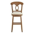 thumbnail image 2 of Weston Home Sheena Napoleon Back Wood Swivel Bar Stool, Oak, 2 of 5