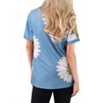 thumbnail image 5 of Nlife Women Dasiy Print Round Neck Short Sleeve Flower Graphic Top, 5 of 10