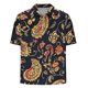 thumbnail image 5 of Blusa y camisa de manga corta con cuello vuelto Camisa casual para hombre Camisa de bolos vintage de manga corta Camisas de verano Camisa abotonada Blusa para hombre Poliéster, 5 of 5