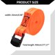 thumbnail image 3 of Correas de Sujeción con Trinquete Ajustables Unique Bargains 250kg 450cm/177.17" 1 Pcs Naranja, 3 of 7