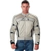 Xelement CF378 'Igniter' Men's Silver Armored Tri-Tex Jacket 5X-Large