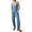 Denim blue, variant on Sleeveless V-Neck Women Casual Denim Jumpsuit With Pocket