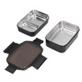 thumbnail image 4 of Fiambrera de acero inoxidablecaja de Bento seguramultiusosaisladareutilizableacero inoxidable 304 para la escuelala oficinapara viajesnegro Khall 3.11821E+12, 4 of 6