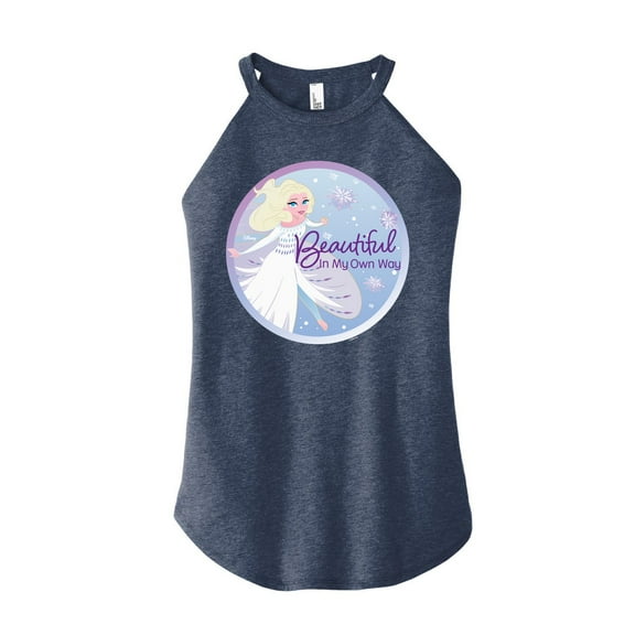 Frozen - Winter - Beautiful In My Own Way - Juniors High Neck Tank Top
