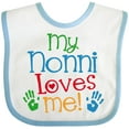 thumbnail image 3 of Inktastic My Nonni Loves Me Boys or Girls Baby Bib, 3 of 4