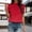 Red, variant on QHWAUAKFBN T Shirts For Women Graphic Solid Temperament Loose Short Sleeve Tshirts Top