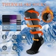 thumbnail image 2 of Reamphy Ski Socks for Women Men 2 Pairs- Warm Thermal Over-the-Calf Long Snow Socks for Snowboarding, Hiking, Hunting (Gray Gray, 6-11), 2 of 6