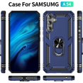 thumbnail image 2 of for A54 5G Case Samsung A54 Case, [ Military Grade ] Protective Case with Magnetic Car Mount Ring Holder Stand Cover for Samsung Galaxy A54/A54 5G - Blue, 2 of 12
