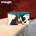 thumbnail image 4 of Wrangler Wallets for Women Slim Bifold Credit Card Holder, Cow Print-Light Turquoise, 4 of 7