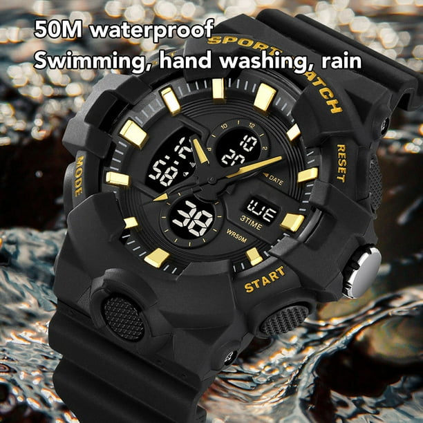 Analog watch with alarm mens best sale