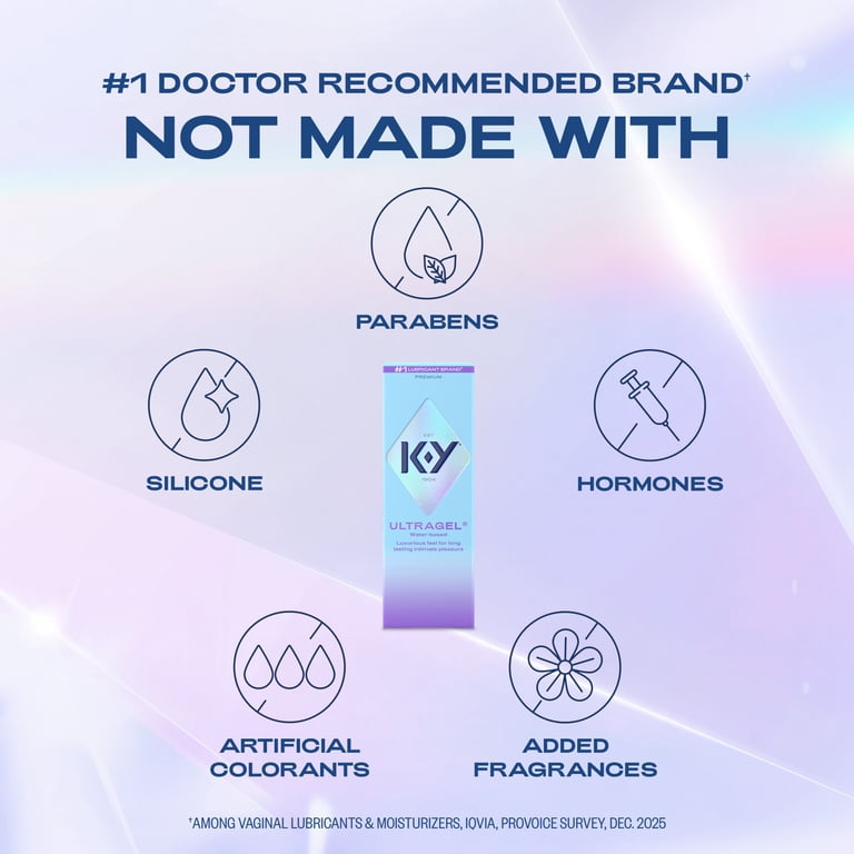 K-Y, Ultragel Lube, 1.5 fl oz, Water Based Personal Lubricant