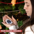 thumbnail image 2 of 3drose, Central Park Sunset Skyscrapers, 3 inch Snowflake Porcelain Ornament, 2 of 7