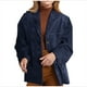 thumbnail image 2 of Blazer para mujer, cuello de color liso, chaqueta de traje informal con botones y bolsillo, blusa de manga larga para mujer, 2 of 8
