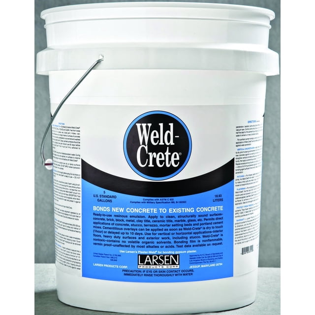 Weld-Crete Concrete Bonding Agent 5 Gallon Pail - 1/Case