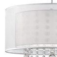 thumbnail image 2 of Benzara BM240875 Hanging Crystal Accent Dual Fabric Shade Ceiling Lamp, Clear, 2 of 5