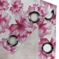 thumbnail image 4 of Ambesonne Watercolor Grommet Curtain, Abstract Peonies, 50" x 72", Pink Magenta, 4 of 6