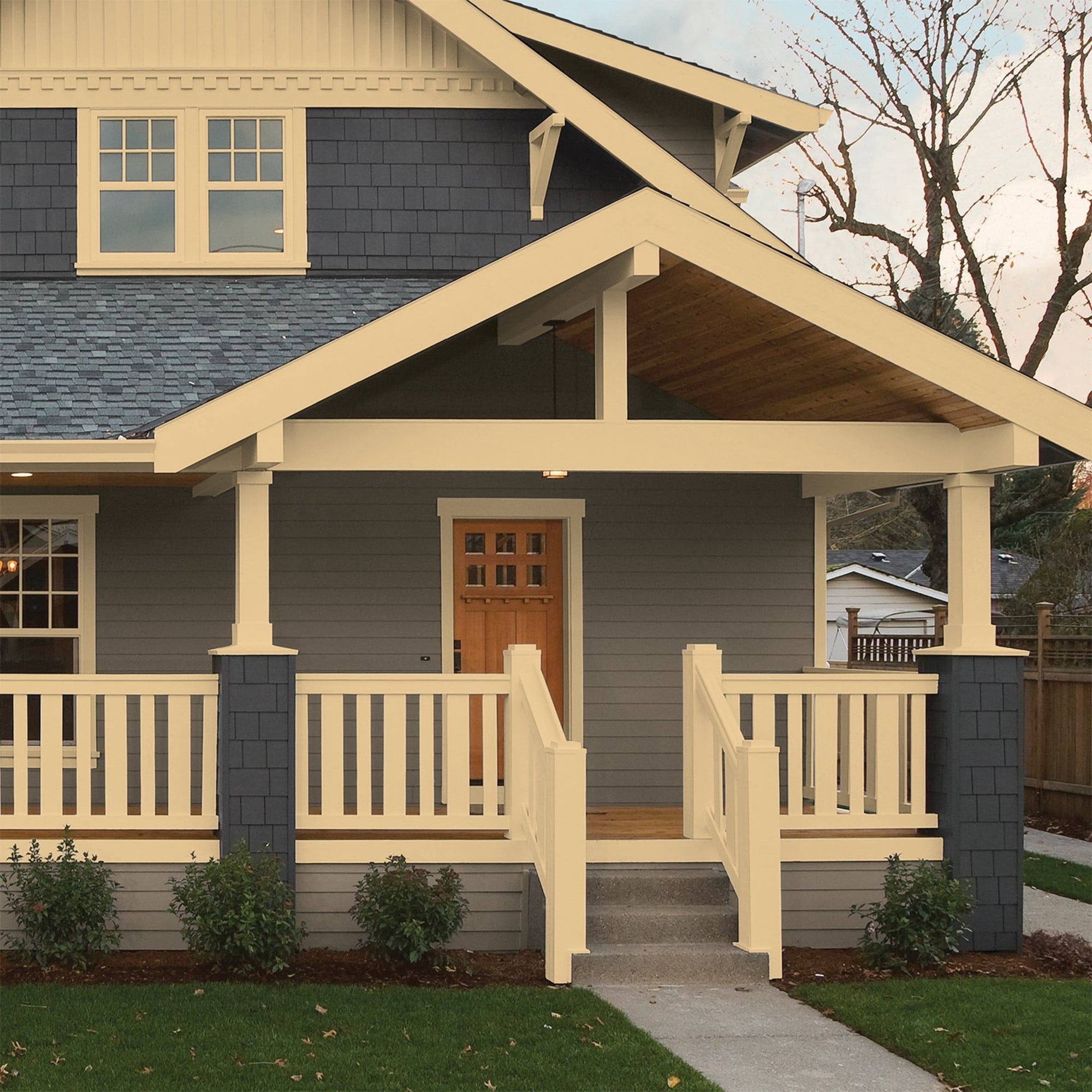 Glidden One Coat Halo / Yellow Semi-Gloss Exterior Paint with Primer, 1 Gallon