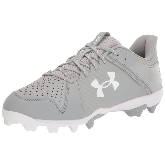 Under Armour Men's Leadoff Low Rubber Molded Cleat Shoe, (101) Baseball Gray/Baseball Gray/White, 11.5