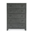 thumbnail image 6 of Butler Specialty Company Bar Harbor 5 Drawer Raffia Dresser - Charcoal Gray, 6 of 8