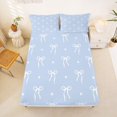 thumbnail image 3 of Erosebridal Princess Bow Stars Queen Sheet Sets for Girls, Kawaii Cartoon Bed Set for Women, 4 Pieces, 3 of 6