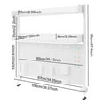 thumbnail image 5 of 2 Shelves Desk Bookcase, Multi-Purpose Clip-On Desk Organizer 39.37*4.92*37.4in 16.53 lbs Capacity for Desktop Storage in Study Rooms, Bedrooms, 5 of 14