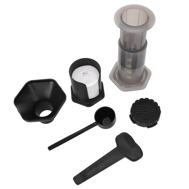 Cafetière - VIFER 240ML Portable Plastic Press Coffee Maker with 400PCS Filter Paper for Home Kitchen Office
