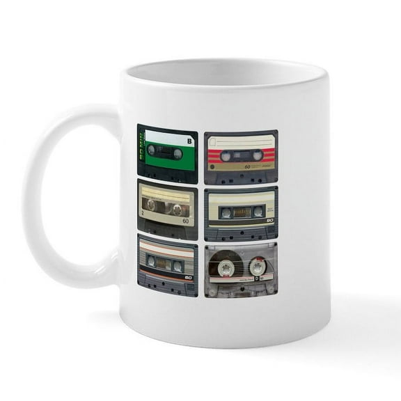 CafePress - Cassette Tapes Mug - 11 oz Ceramic Mug - Novelty Coffee Tea Cup