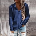 thumbnail image 3 of QWZNDZGR Autumn And Winter New Striped Casual Sweater Loose Knit Zipper Cardigan Long-Sleeved Hooded Sweater Female, 3 of 5