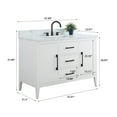 thumbnail image 5 of Vanity Art 48" Single Sink Bathroom Vanity Cabinet with Engineered Marble Countertop, 5 of 8