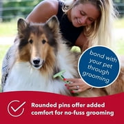 Coastal Pet Safari Dog Single Row Undercoat Rake - Undercoat Brush for Dogs with Medium and Long Hair - Dog Detangler Comb and Dematting Brush - Single Row