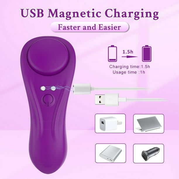 XBONP Wearable Vibrator Vibrating Panties Clitoral Stimulator Butterfly  Vibrator with Remote, Sex Toys for Women,Purple 