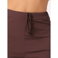thumbnail image 5 of DARING DIVA Women's Short Sleeve Crop Top and Pants Pajama Set S Brown, 5 of 5