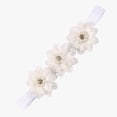 thumbnail image 3 of Splozh Baby Girl Newborn Bows Cute Bows Toddler Infant Baby Girls Stretch Solid Lace Flower Hairband Headwear Headband,White,0-24 Months, 3 of 4