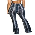 thumbnail image 3 of Women High Waist Printed Wide Leg Pants Long Flared Bell Bottom Pants, 3 of 5
