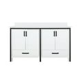 thumbnail image 4 of Ziva 60 in W x 22 in D White Double Bath Vanity and Cultured Marble Top, 4 of 8